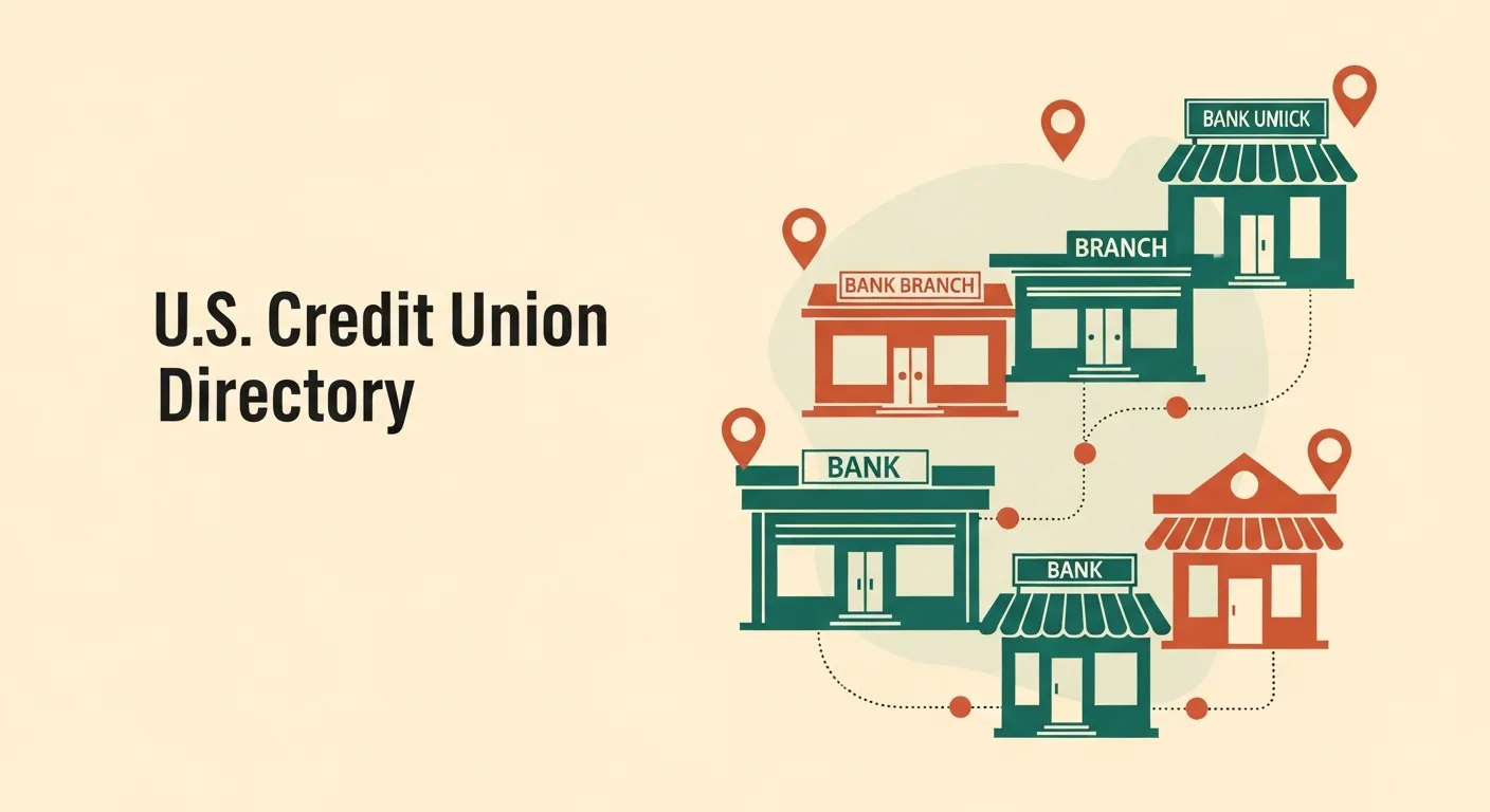 Illustration of a US credit union directory